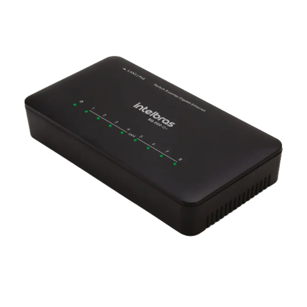 Switch Intelbras SG 800 Q+ com 8 Portas Gigabit Ethernet