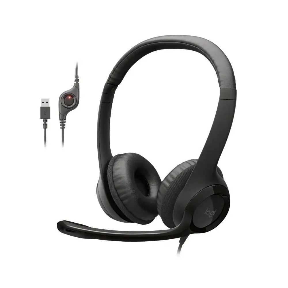 Logitech H390 USB Computer Headset - Black
