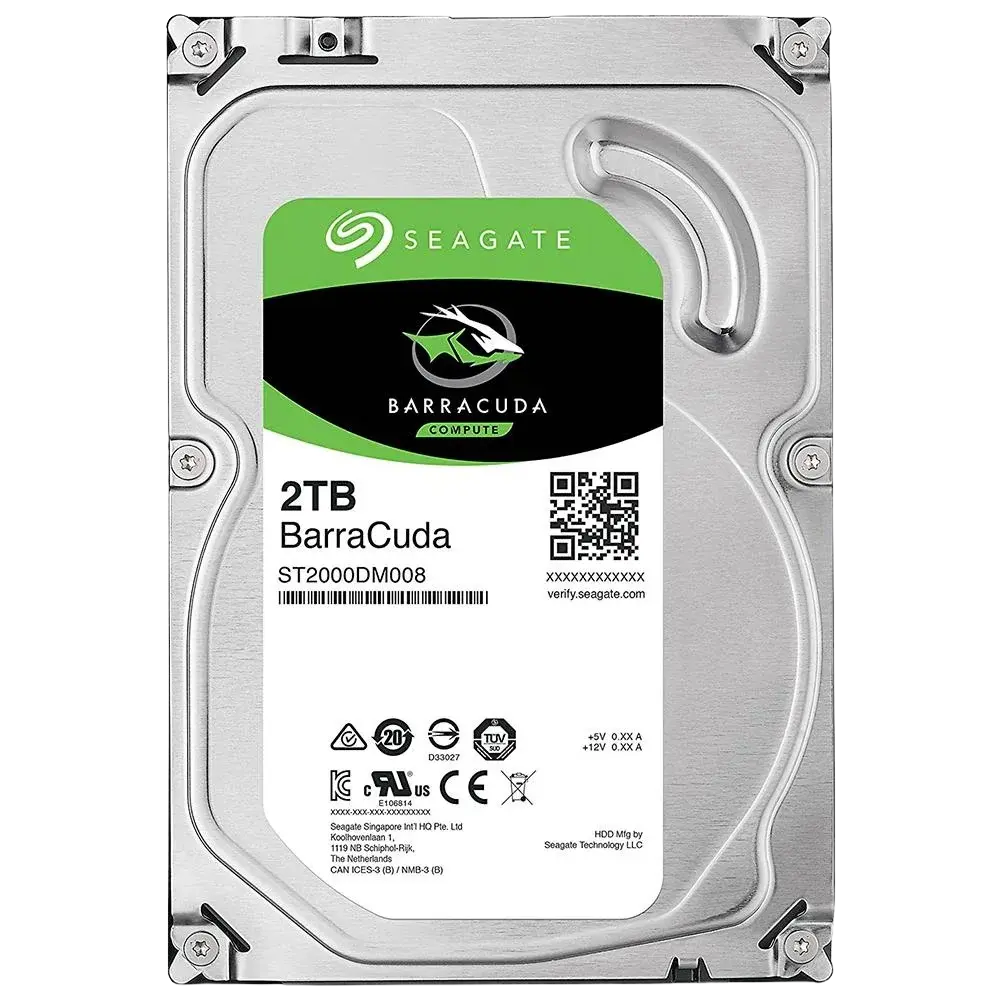 Seagate BarraCuda 3.5 Inch Hard Drive 2TB - ST2000DM008