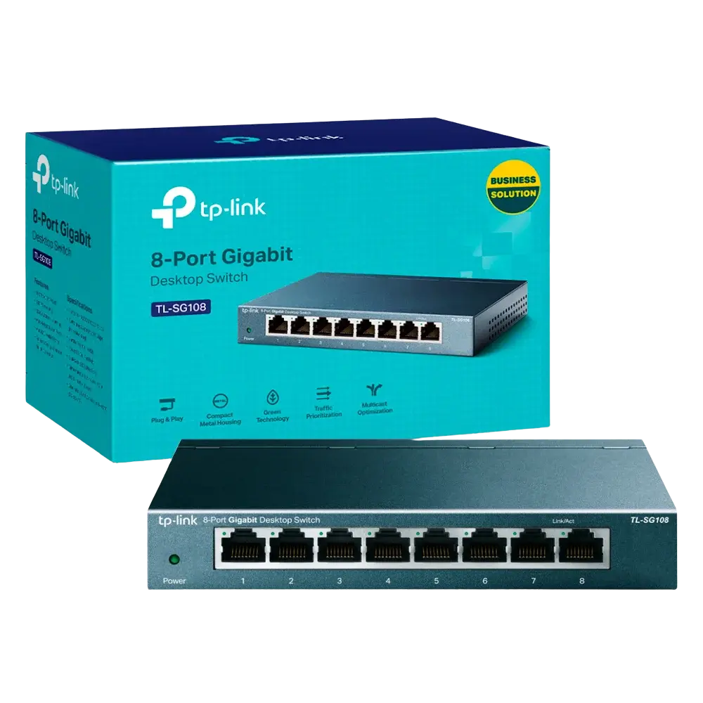 TP-Link TL-SG108 - Switch Gigabit de Mesa de 8 Portas