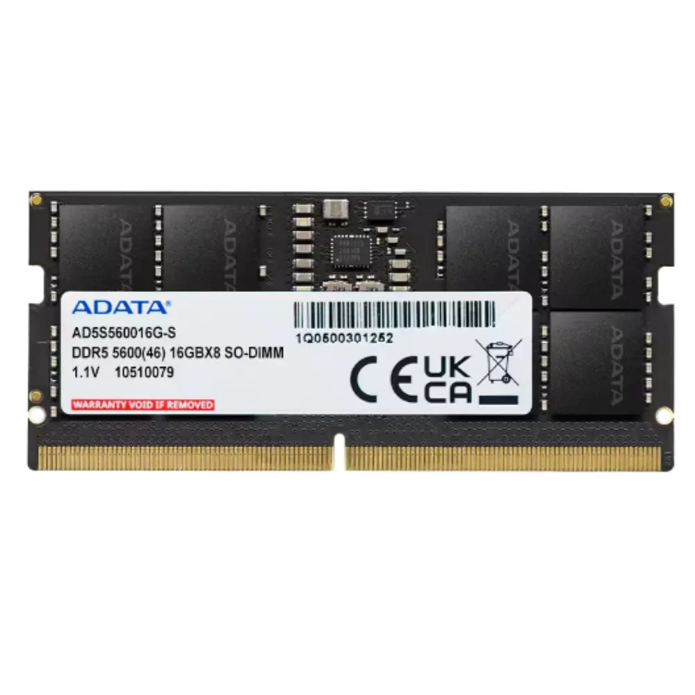 Memória RAM ADATA 16GB DDR5 5600MHz SO-DIMM para Notebook — AD5S560016G-S