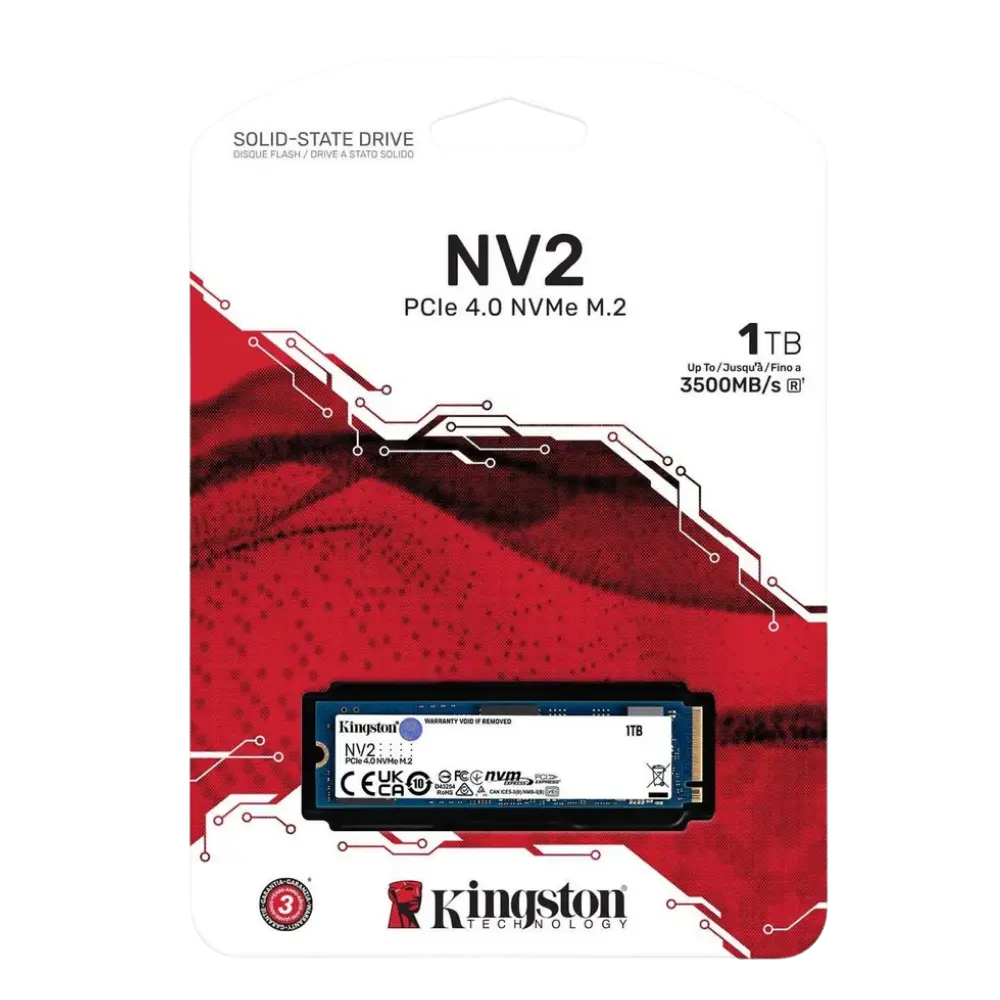 Kingston NV2 1TB M.2 2280 PCIe 4.0 NVMe SSD - SNV2S/1000G
